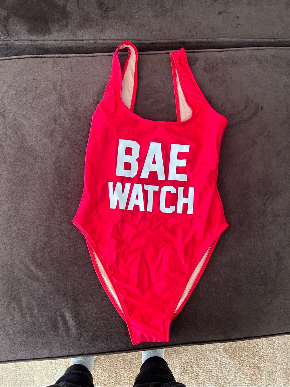 PRIVATE PARTY Red Baewatch One-Piece Swimsuit NWOT